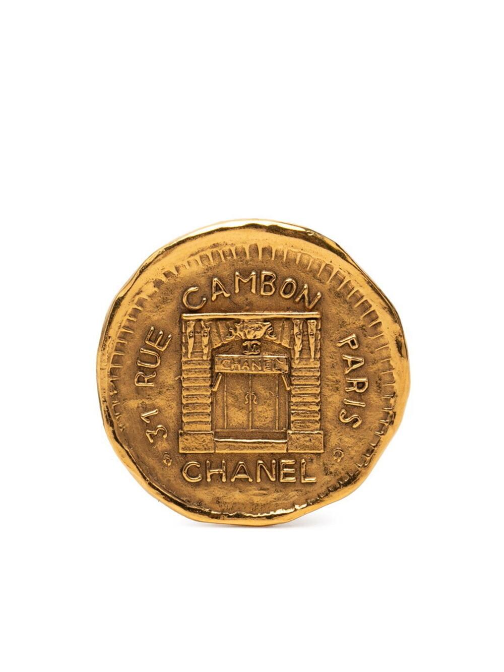 Chanel 31 Rue Cambon Round Brooch Metal #288002C61B